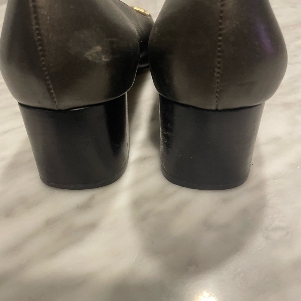 Vintage Salvatore Ferragamo Women's Metallic Gray Loafers - Picture 8 of 12